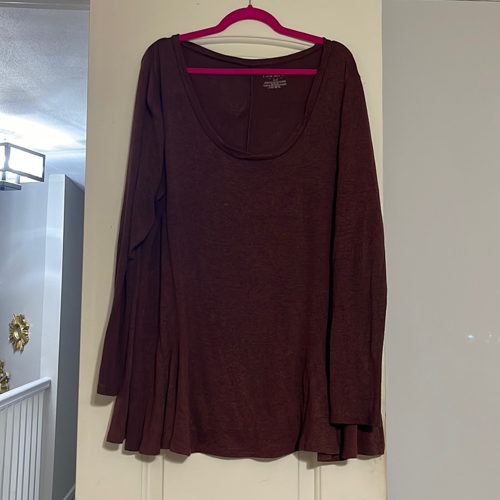 Eggplant color long sleeve sweater